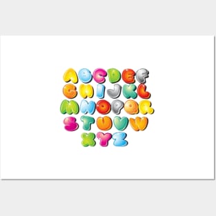 Colourful Alphabet No1 Posters and Art